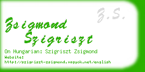 zsigmond szigriszt business card